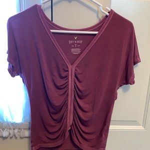 American eagle soft and sexy cinched t shirt